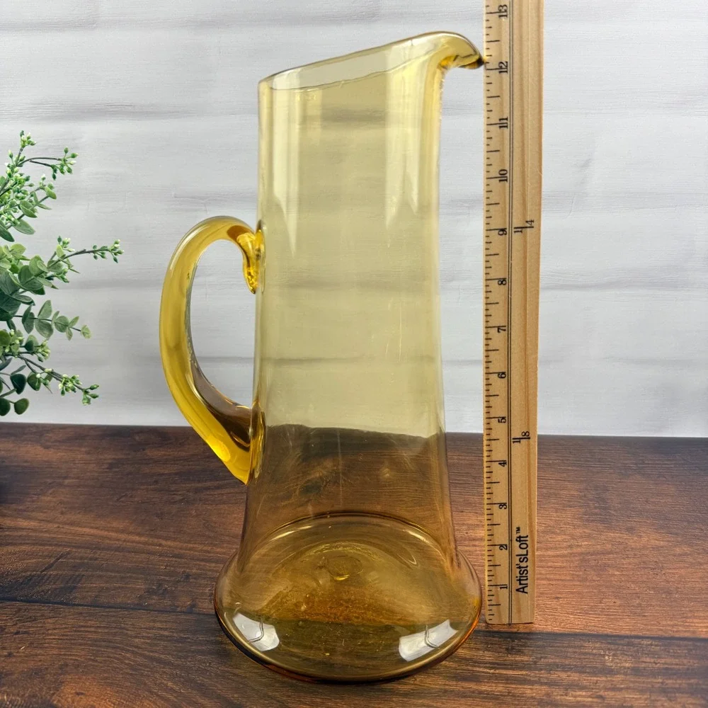 Blenko 729 Wheat Pitcher John Nickerson 1972 Mid Century Modern One Year Design